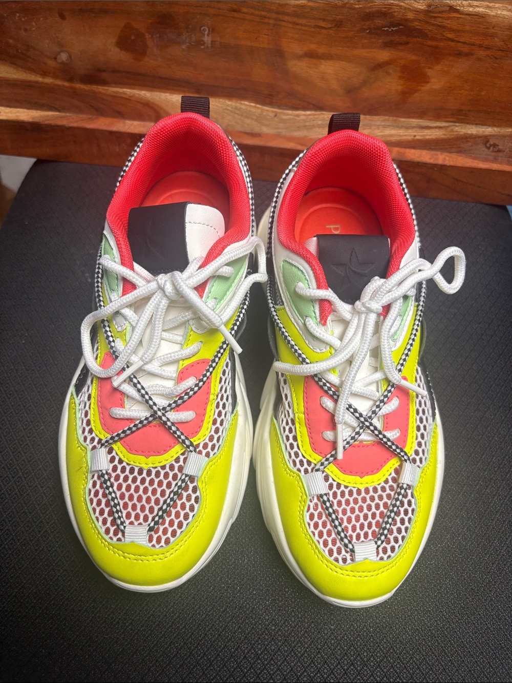 Prima Donna Neon Yellow & Pink Kids Sneakers